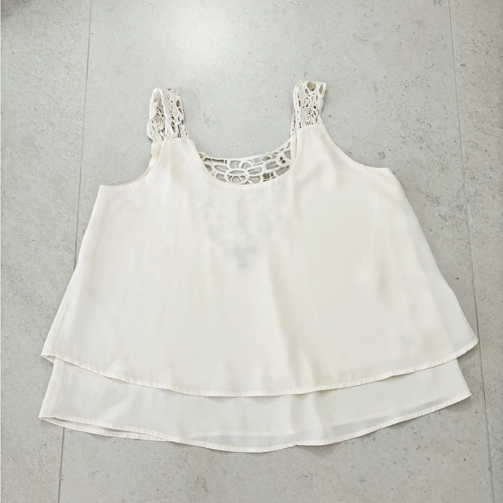 TAN SILKY TOP
